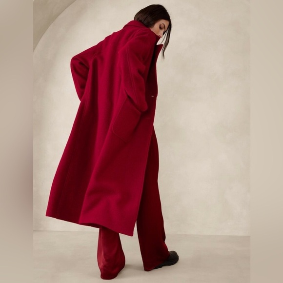 FINAL MARKDOWN! Banana Republic Red Martina Wool Bouclé Coat - Multiple Sizes🔹 - Picture 6 of 16